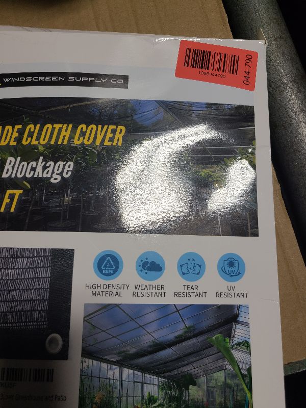 Photo 1 of [WindscreenSupplyCo] 55% 3 x 6 FT Shade Cloth Sun Shade Net with Grommets Sunblock Mesh Tarp for Garden Plants Cover Greenhouse and Patio