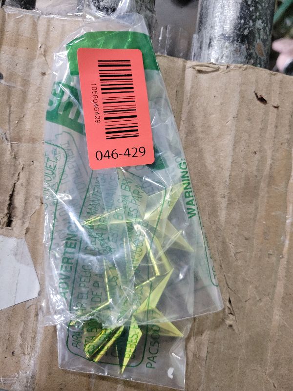 Photo 1 of 2 Pcs Mini Christmas Tree Topper, Shiny Gold Star Tree Topper Small Christmas Decoration Ornaments for Home Xmas Holiday Party