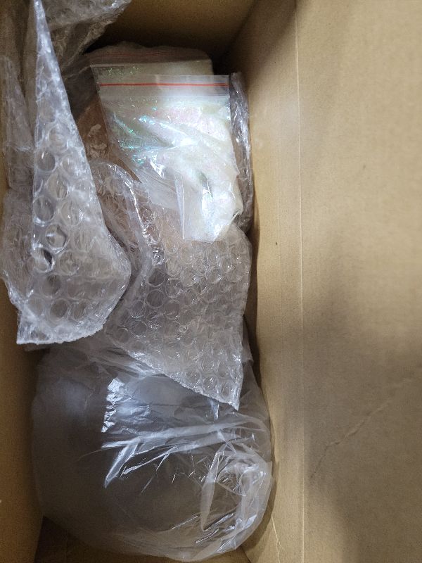 Photo 1 of 3 Pcs Christmas DIY Snow Globes Water Globe with 3 LED Light Base Wooden Stand and 2 Fake Snow Bulk 5'' Clear Plastic Snow Globe Kit Waterproof Screw Off Cap for Xmas Winter DIY Craft(Gradual Color)