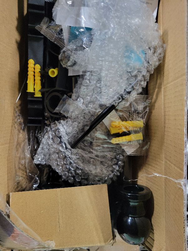 Photo 1 of 1 Inch Double Curtain Rods for Windows 30in-93in, Heavy Duty Drapery Rod Adjustable Black Dual Curtain Rod with Brackets and Curtain Clip, for Sliding Glass Door, Patio, Bedroom, Kitchen, Bathroom