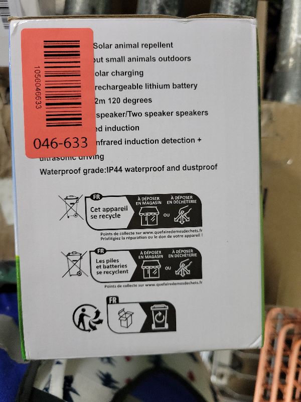 Photo 1 of 2 Pack 2025 Ultrasonic Animal Repellent Outdoor Cat Repellent Devices Solar Animal Repeller Motion Activated Deterrent to Scare Deer Squirrel Rabbit Raccoon Skunk for Yard Lawn Outdoor