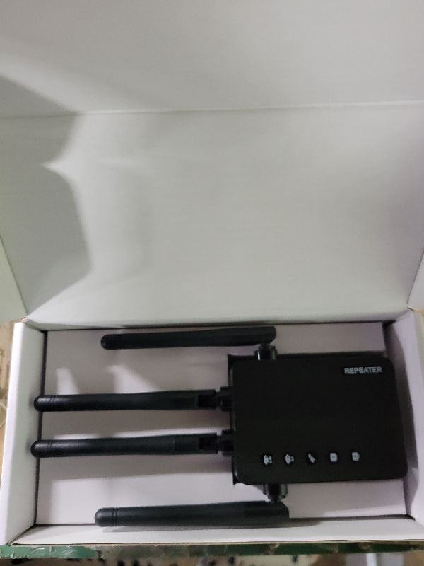 Photo 1 of 12880 Sq.Ft WiFi Extender Signal Booster, 1200Mbps WiFi Repeater, 105-Device Support, Simple Install, WiFi Extender with Wide Compatibility