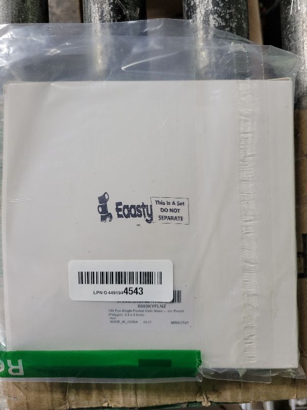 Photo 1 of 150 Pcs Single Pocket Coin Sleeves Currency Bill Holders Clear PVC Individual Sleeves Holders Coin Holder Currency Bills Protector Plastic Coin Pouch (Polygon, 2.2 x 2 Inch)