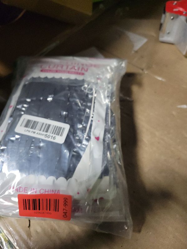 Photo 1 of 10 Pack Foil Curtain Backdrop Silver Metallic Tinsel Foil Fringe Curtains Photo Booth Props for Birthday Wedding Engagement Baby Shower Bachelorette Christmas Holiday Celebration Party