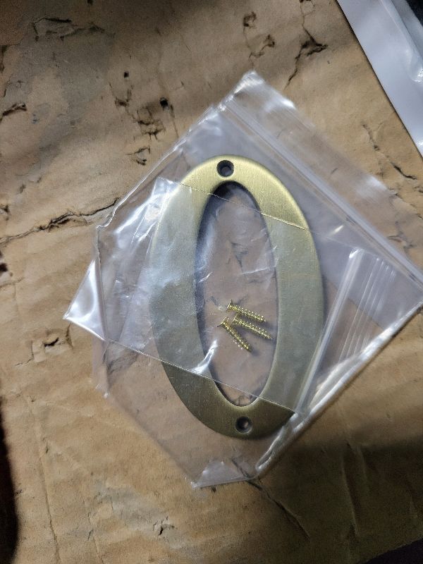 Photo 1 of 1Pcs 3Inch Metal House Numbers with M2 Screws Solid Zinc Alloy Mailbox Numbers for Outside, 3D Address Numbers for House, Apartment, Office, Hotel Room, Mailbox Signs (Bronze, No.0)