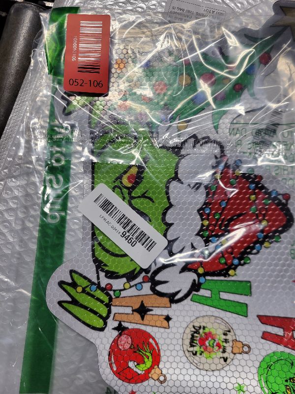 Photo 1 of 11.8x28.2 Inch Christmas Car Magnets Reflective Cartoon Christmas Refrigerator Magnets Garage Magnet Decals Gift for Car Home Refrigerator Garage Door Christmas Holiday Decorations