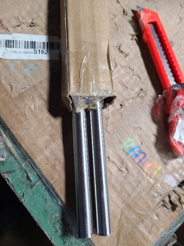 Photo 1 of 2 PCS Winding Rods D 1/2" x L 16.75" Inch with Black Random Antiskid Handle, Used for Garage Door Torsion Spring