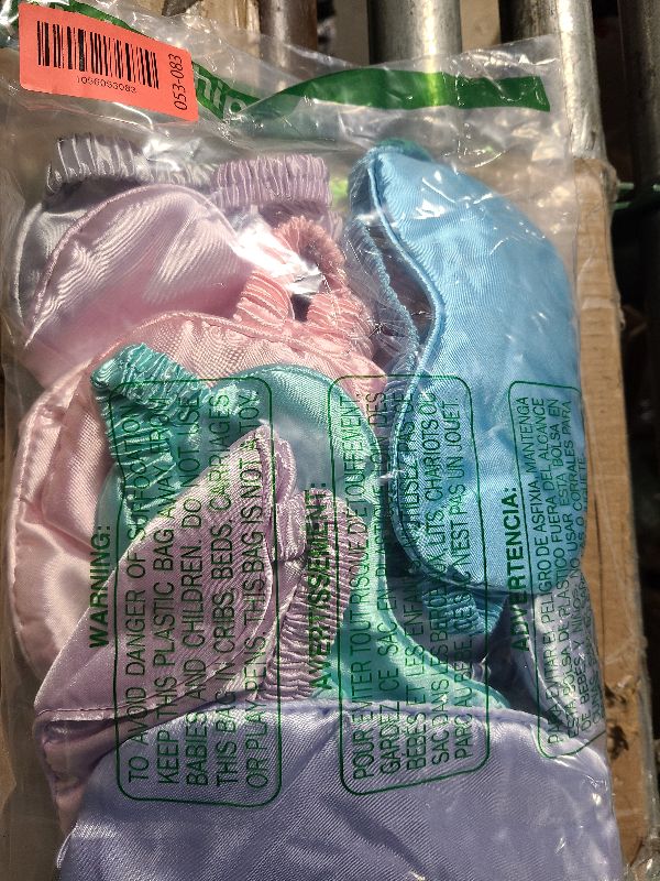 Photo 1 of 16 Pcs Satin Silk Eye Mask Blackout Sleeping Blindfolds Bulk Smooth Sleep Mask with Adjustable Strap Color Assorted Soft Eye Covers for Women Men Travel Nap Meditation Party Gifts Favors