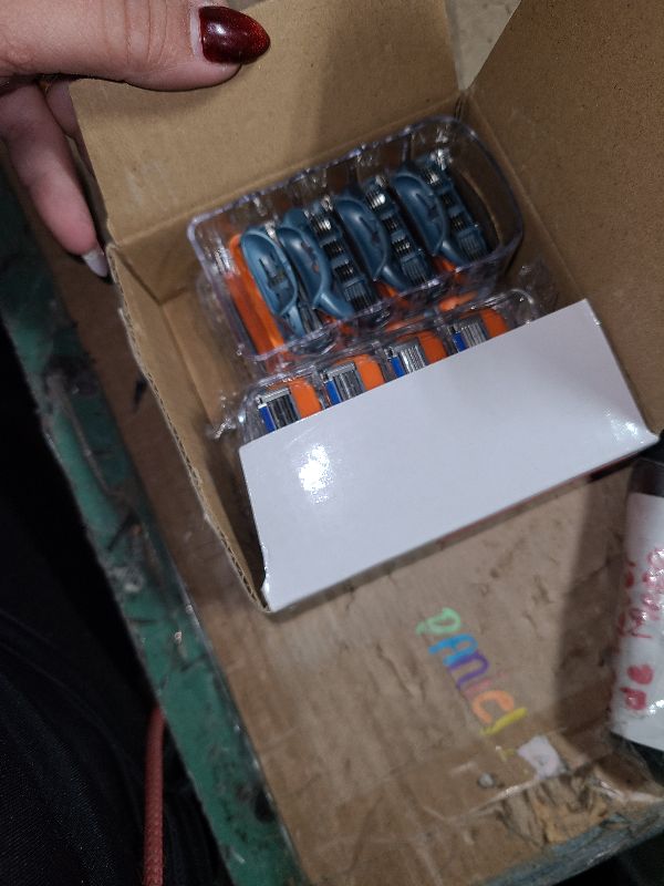 Photo 1 of 16 Count Razor Blade Shaving Razor Blade Refills for Fusion 5, a More Comfortable Shave for Men, Orange New Version