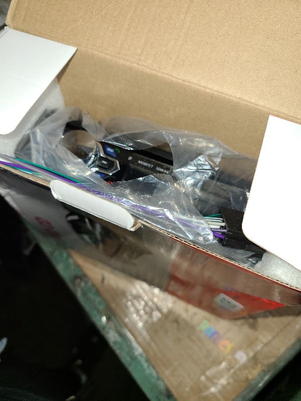 Photo 1 of 1 Din 12V Car Radio, VCD DVD CD Player Vehicle MP3 Stereo Player, Audio Stereo Receiver Support Bluetooth/FM/SD/USB/AUX/U Disk