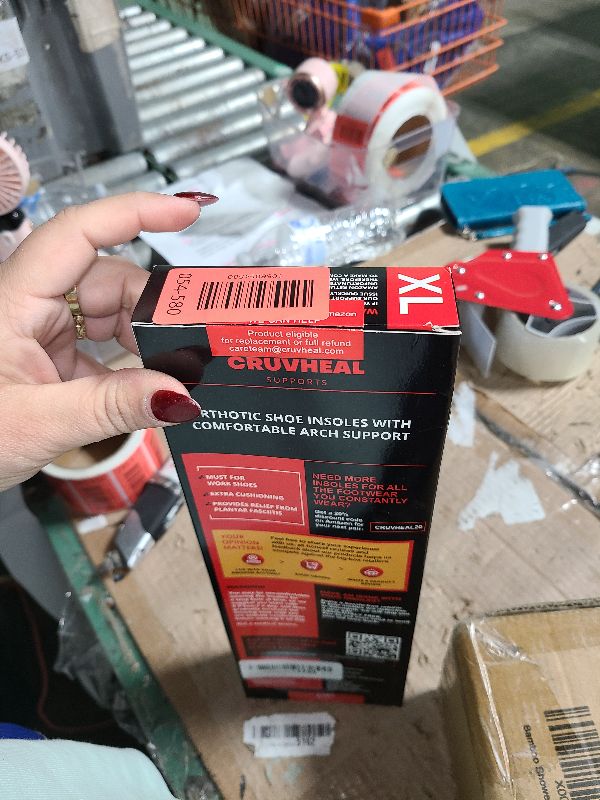 Photo 1 of (New) Work Orthotic Insoles - Anti Fatigue Medium Arch Support Shoe Insert Men Women - Plantar Fasciitis Flat Feet - Relieve Foot Pain - Work Boot Insoles Standing All Day (XL, Blue Lines)