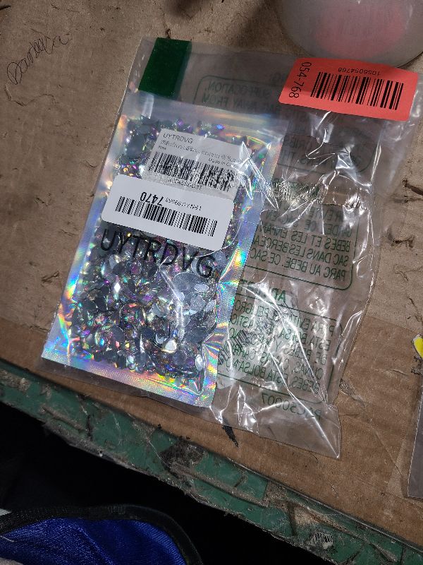 Photo 1 of 1000Pcs Crystal AB Horse Eye Rhinestones Glitter Gems Flatback Acrylic Gemstones Jewels Crafts DIY for Making Clothes Dress Shoes Bag Wedding Accessories(01 White AB)