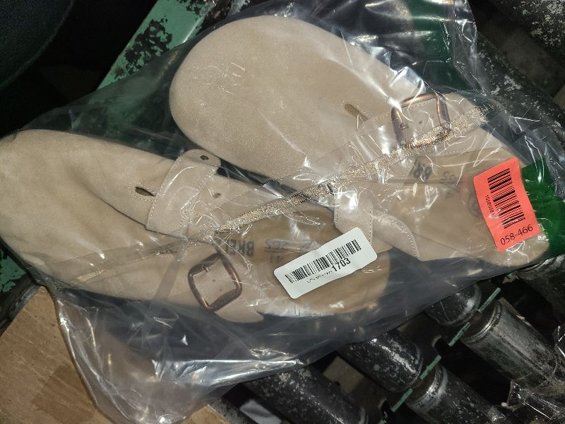 Photo 1 of Brelzo Calvior Platform Clogs for Women Arch Support Suede Clogs Soft Mules Potato Shoes Casual Slipper Sandals with Adjustable Buckle, Non-Slip, Tan Size 10 W