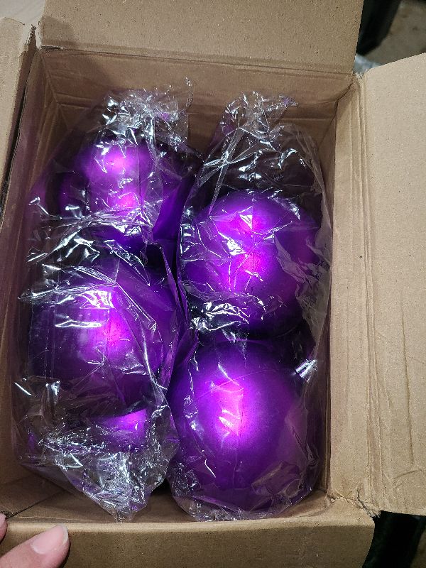 Photo 1 of 12 Pcs 4 Inch Christmas Balls Ornaments Large Christmas Tree Decorations Shat...