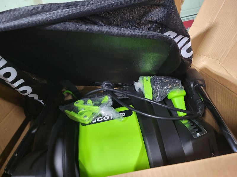 Photo 1 of 2-in-1 Dethatcher & 16-Inch Scarifier Electric Corded, 15 Amp Copper Motor, Electric Lawn Dethatcher with 5-Position Depth Adjustment, 14.5 gal Thatch Bag,Walk Behind for Yard Lawn Garden Care