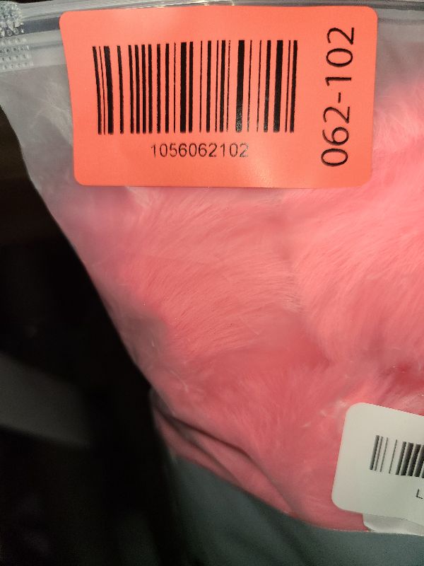 Photo 1 of 16pcs DIY Pom Pom Keychain Faux Rabbit Fur Ball Key Ring for hat Phone Tag, Handbag Charm,Light Watermelon red