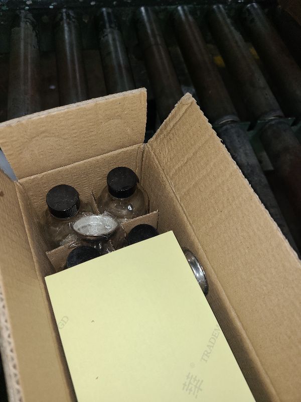 Photo 1 of 10 Pack, 4 oz Small Clear Glass Bottles w/Lids & 3 Stainless Steel Funnel - 120ml Boston Round Sample Bottle for Potion, Juice, Ginger Shot, Wellness, Oils, Whiskey, Liquids - Leakproof Travel Bottle