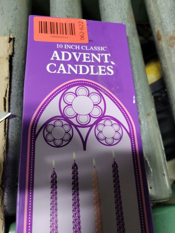 Photo 1 of 10 inches Advent Candles Set of 4,Ture Dripless Advent Wreath Candles,Velas de Adviento Nativity Scene Candlesticks, Elegant Non Toxic Candle Sticks