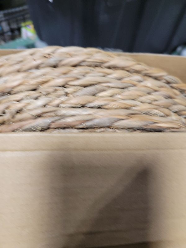 Photo 1 of 13.8 in Round Woven Placemats Plate Chargers Set of 10, Rattan Wicker Table Mats Chargers for Dinner Plates Boho Farmhouse Rustic Place Mats for Dining Table Decor