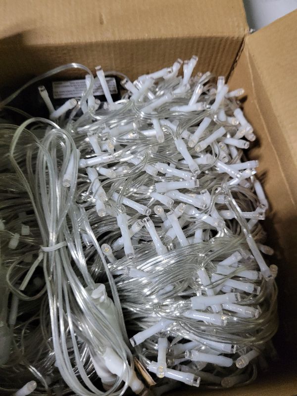 Photo 1 of 1216 LED Christmas Lights Outdoor Waterproof, 99 ft Icicle Lights for Outside, Plug in 8 Modes Timer Twinkle Lights for House Patio Xmas Porch Tree Yard Exterior Decorations, Warm White