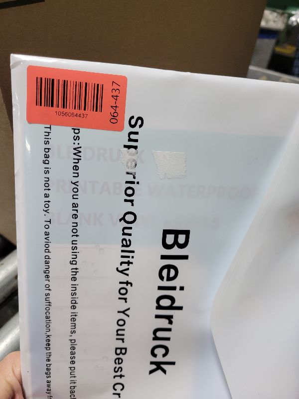 Photo 1 of 100 Pcs Water Bottle Labels Glossy White Waterproof Stickers, 8.2"×2" Printable Blank Wraparound Rectangle Labels for Inkjet or Laser Printer