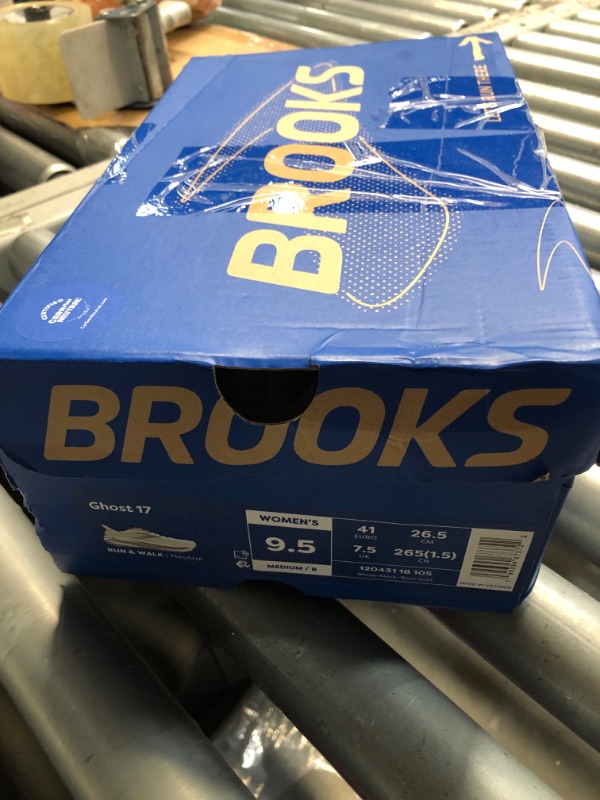 Photo 1 of ***(HEAVILY USED/ MINOR DAMAGE)***Brooks Women’s Ghost 17 Neutral Running Shoe - White/Black/Rose Gold - 9.5 Medium