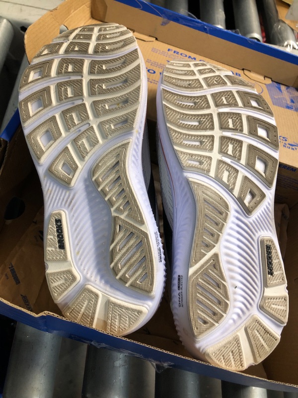 Photo 1 of ***(HEAVILY USED/ MINOR DAMAGE)***Brooks Women’s Ghost 17 Neutral Running Shoe - White/Black/Rose Gold - 9.5 Medium