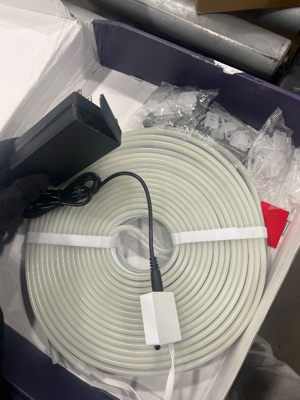 Photo 1 of **PARTS ONLY** **NONFUNCTIONAL** 150Ft Neon Rope Lights,Flexible Led Rope Lights Control with App/Remote,Multiple Modes Light,IP65 Outdoor RGB Led Light Waterproof (150Ft Neon Rope Lights)
