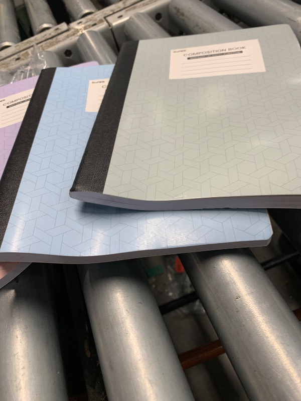 Photo 1 of (only 4)(see images for damage) SUNEE Composition Notebooks - Wide Ruled Paper, 12 Pack Composition Book