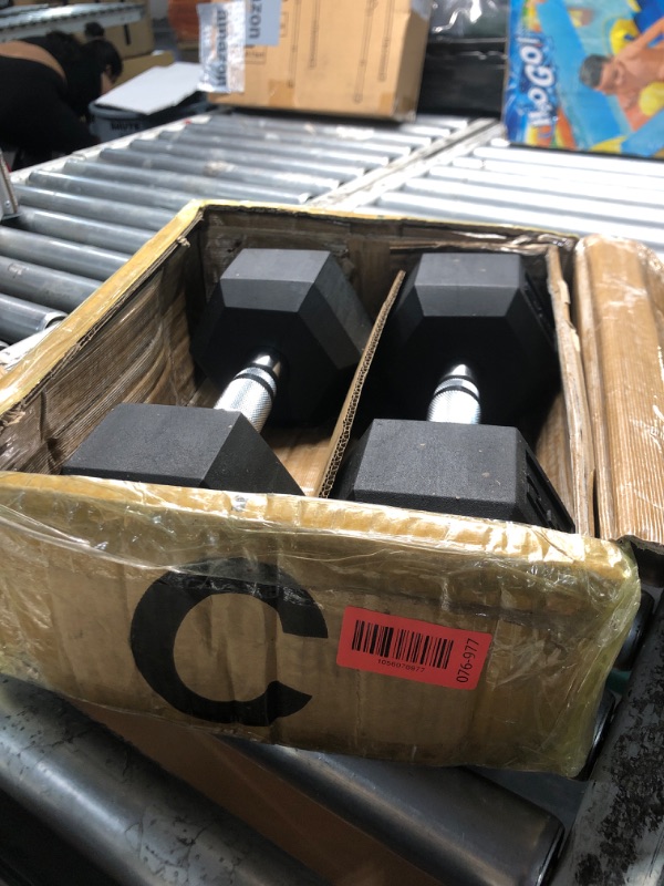 Photo 1 of (used) CAP Barbell 50lb Coated Hex Dumbbells, 25x2