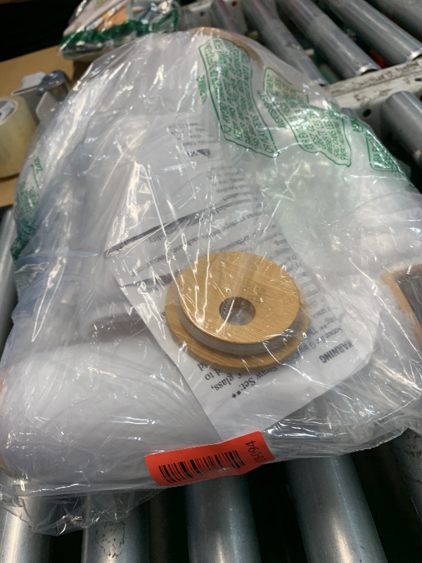 Photo 1 of *** SEE NOTES *** YOUKE OLA 12 Pack Sublimation Blank White Glass Cans Sublimation Beer Glass Cups with Bamboo Lids Borosilicate Glasses Tumbler Mason Jar Cups Mug with Straw for Beer, Juice, Drinks 16oz White