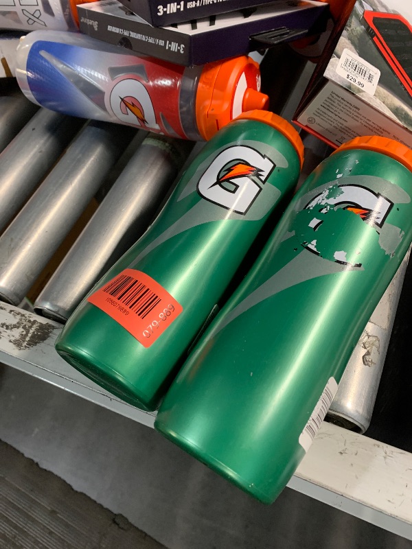 Photo 1 of (2 PACK)Gatorade Squeeze Bottle, Green, BPA Free, Multiple Sizes