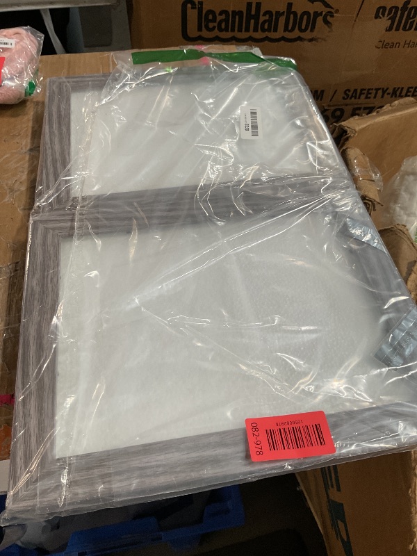 Photo 1 of [2-Pack] Kids Art Frames, 8.5x11 Front Opening Kids Artwork Frames Changeable, Grey Wood Grain Artwork Display Storage Frame for Wall, Holds 50 Pcs, for 3D Picture, Crafts, Children Drawing, Hanging