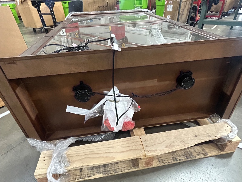 Photo 1 of *** LARGE CABINET AND SHELVES INCLUDED ON SIDE BOXES ****Howard Miller Kane Curio Cabinet - Showcase Wood Finish Lockable Door Adjustable Shelves & Levelers, Illuminated Interior Lightning Perfect for Living Room, Office Decor and Room Decor