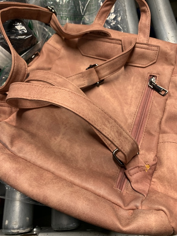 Photo 1 of (used)(minor damage) ROOSALANCE Backpack Purse for Women, Women Leather Back pack Purse Waterproof Anti-theft Shoulder Bags Handbags