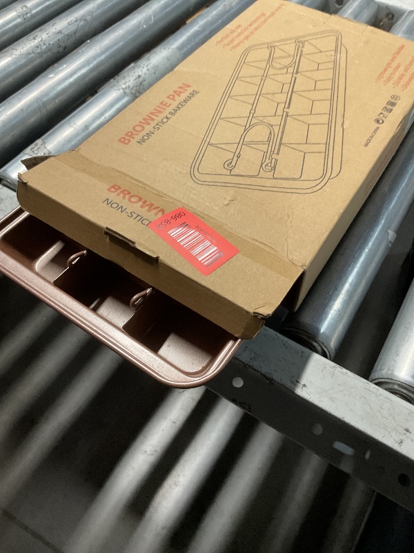 Photo 1 of ***(HEAVILY USED/ MINOR DAMAGE)***SUJUDE Non Stick Brownie Pan with Dividers, High Carbon Steel Baking Pan, Makes 18 Pre-cut Brownies All at Once - 10.3 X 6.4 X 1.6 Inches ?Inside Dimension?