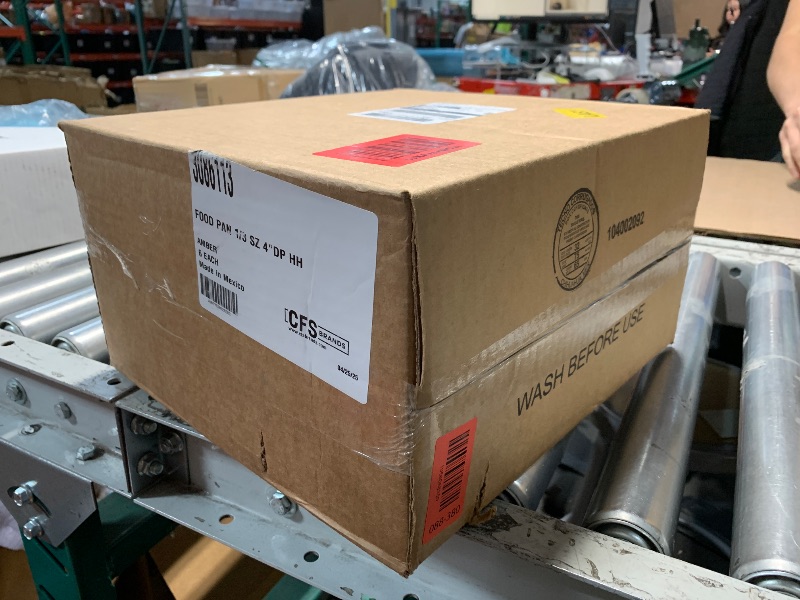 Photo 1 of ***FACTORY SEALED***Carlisle FoodService Products StorPlus High-Heat 1/3-Size Food Pan, 4 Deep Food Storage Container with 3.5 Quart Capacity, High Heat Plastic, 1/3 Size, Amber