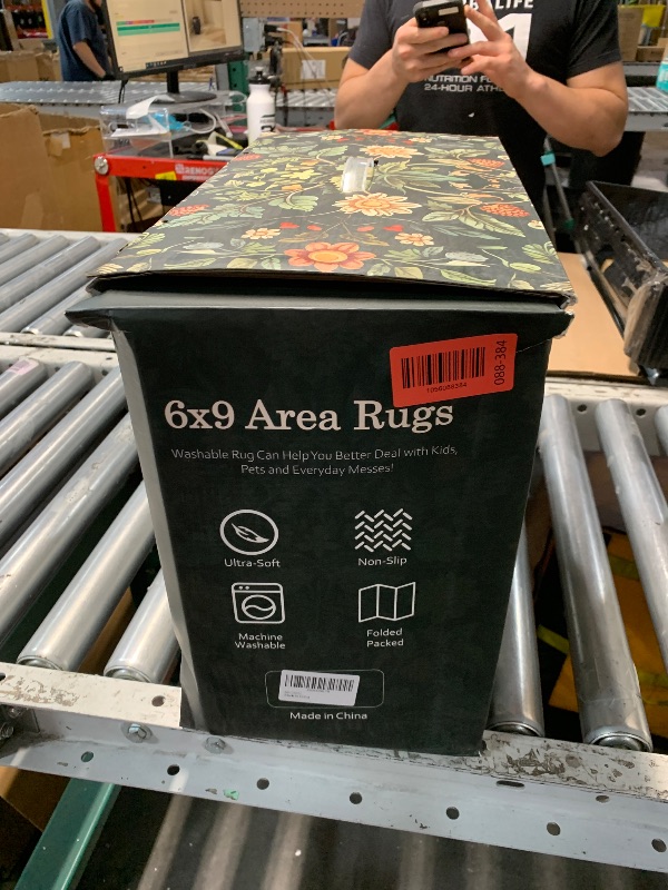 Photo 1 of ***FACTORY SEALED*** Living Room Rug 6x9 Rug Machine Washable Boho Area Rug Non Slip Vintage Low Pile Large Rug for Living Room, Bedroom, Farmhouse, Dining Room, Kids Playroom (Colorful)
