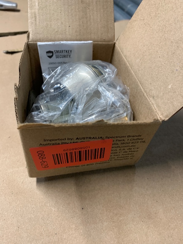 Photo 1 of (missing key) Single Cylinder Deadbolt, K3/SMT Keying, Satin Nickel12