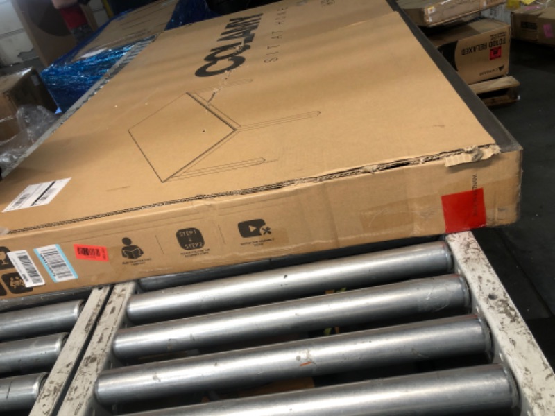 Photo 1 of ***TRUCK/TRAILER PICK UP ONLY***TABLE ONLY PARTS ONLY PARTIAL SET**
COLAMY Rectangle Wooden Dining Room Table Set for 6, Mid Century Modern Kitchen Table and PU Leather High Back Dining Room Chair for Home, Saving Space (1 Table with 6 Chairs), BlackBrown