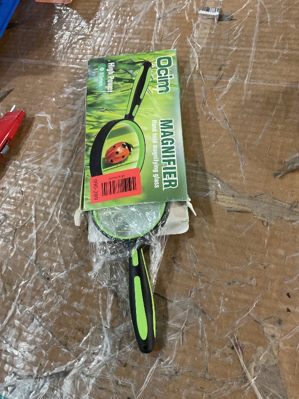 Photo 1 of (missing one) Ocim 2 Pack Magnifying Glass,75mm 10X Handheld Shatterproof Magnifier Lens with Non-Slip Rubber Handle