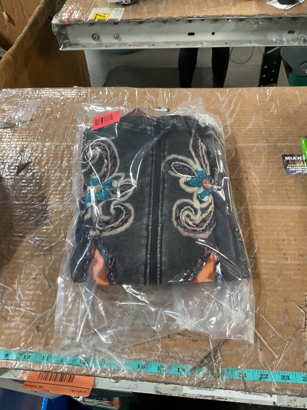 Photo 1 of (used) Fashion Women Sun Flames Floral Hippie Goth Zip Up Hooded Winter Jacket (XL, Black)