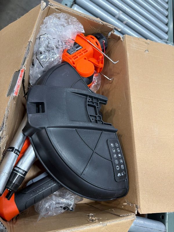 Photo 1 of **NO BATTERIES**VARSK 20V String Trimmer Cordless, 12 Inch 2 in 1 Trimmer and Edger, Automatic Line Feed, Includes 2 X 2.0Ah Batteries/1 X Fast Charger/6 X Spare Spools, for Lawn, Garden, etc, Orange