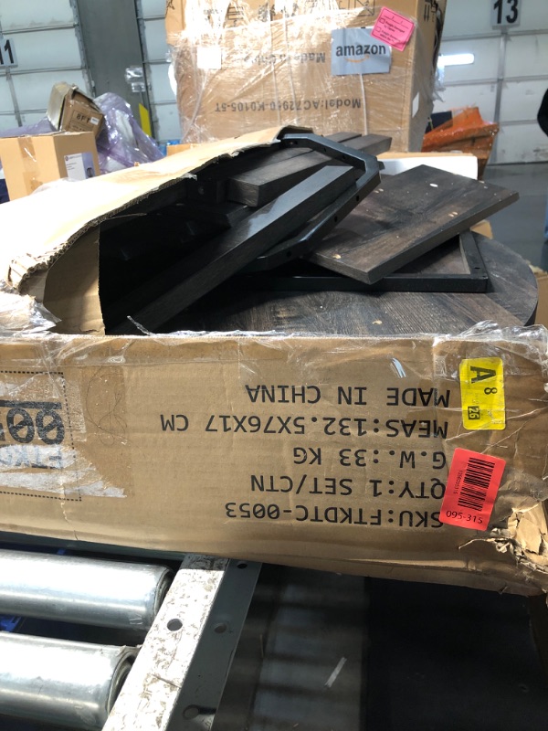 Photo 1 of ** Parts only missing unknown parts
DWVO 47" Round Dining Table for 4-6 People Farmhouse Industrial Dinning Room Table with 1.18" Thickness Wood Grain Tabletop Rustic Circle Dining Table with Hexagonal Base for Eating Dinner Grey