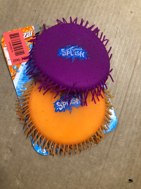 Photo 1 of (2 PACK COLOR MAY VARY)Banzai Green Aqua Saucer Pool Toy 5" Disk (Soak It and Throw It)