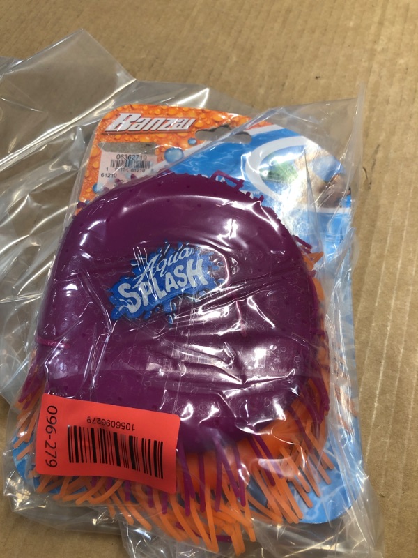 Photo 1 of (2 PACK COLOR MAY VARY)Banzai Green Aqua Saucer Pool Toy 5" Disk (Soak It and Throw It)