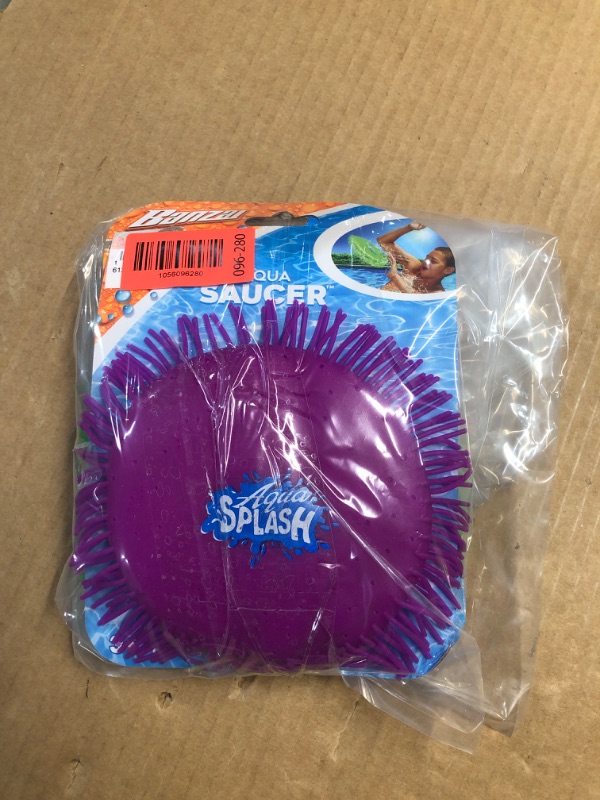 Photo 1 of (2 PACK COLOR MAY VARY)Banzai Green Aqua Saucer Pool Toy 5" Disk (Soak It and Throw It)