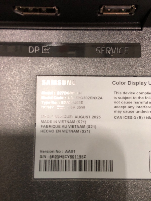 Photo 1 of ***FACTORY SEALED***Samsung 27-Inch Odyssey G3 (G30D) Series FHD Gaming Monitor, 1ms, 180Hz, AMD FreeSync, Adjustable Stand, Black Equalizer, Virtual Aim Point, Eye Saver Mode, Flicker-Free, LS27DG302ENXZA