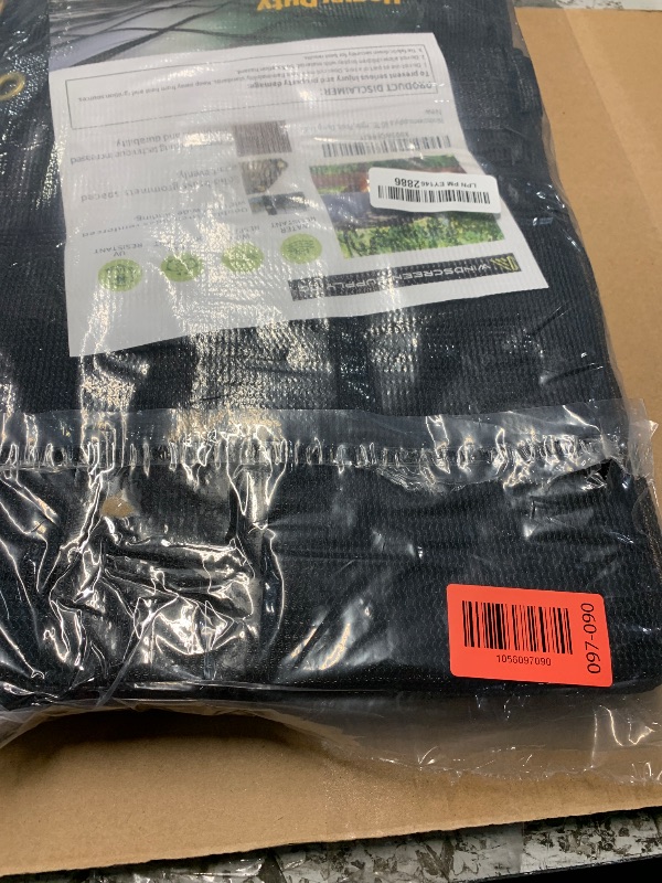 Photo 1 of [WindscreenSupplyCo] 60-70% 6.5 FT X 10 FT Mesh Tarp/Shade Cloth 9-Needle Knitted Heavy Duty Black with Grommets for Green House, Garden, pergola, Pools, Dump Truck - MT6510BLKX1