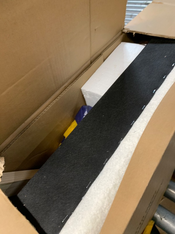 Photo 1 of ***BOX 1/2**Merax Boucle Upholstered Bed, King Bed Frame and Headboard, Platform Bedframe, No Box Spring Required, Easy Assembly, White